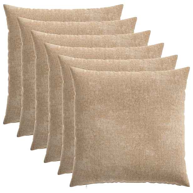 vidaXL Povlak na polštář 6 ks HEERLEN Taupe 60 x 60 cm