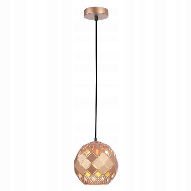 Závěsná lampa Italux Paulela zlatá IP20 E27 max 40W, moderní styl