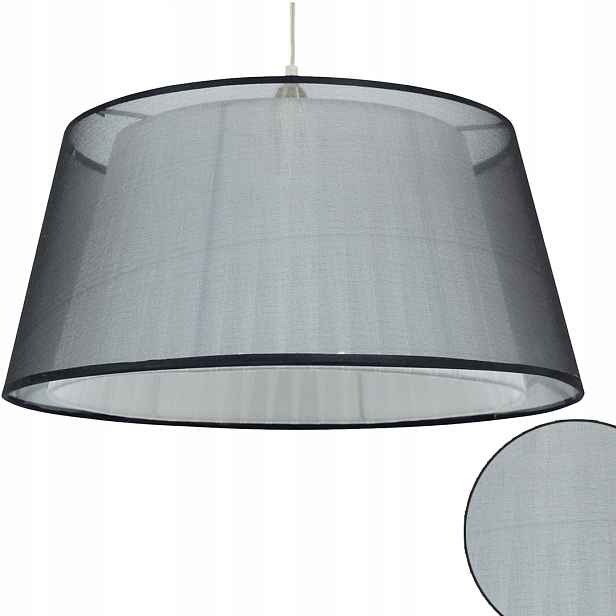 2v1 stropní Závěsná Lampa Stínidlo 1X60W E27 Černá