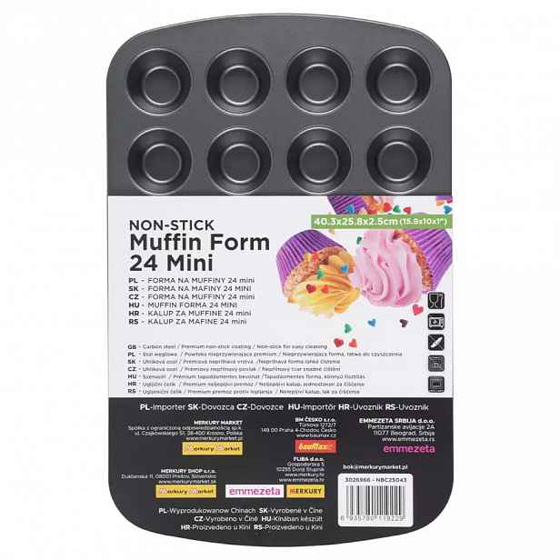 Forma na muffiny 24 mini 40.3x25.8x2.5