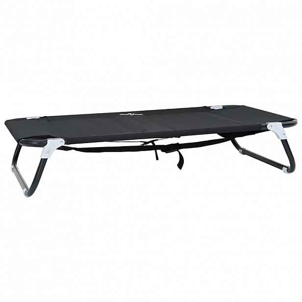 vidaXL Psí postel 90 x 55 x 18 cm Ocel Černá