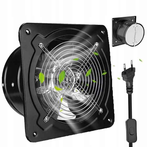 Průmyslový Odsávací Ventilátor 150 MM Nástěnný, Tichý Provoz Do Kuchyně, Wc