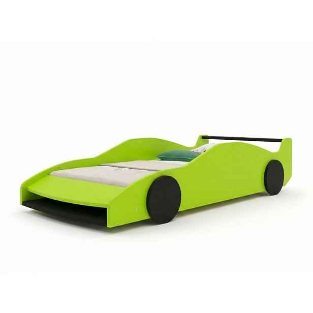 Benlemi Dětská auto postel ve tvaru FERRARI F40 80x160 cm Zvolte barvu: Limetková zelená - černá
