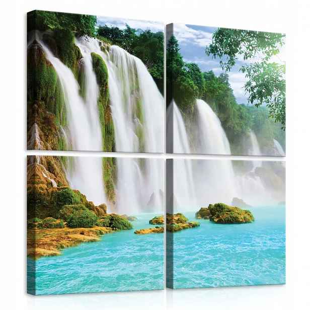 Obraz Na Plátně Canvas 50x50 Vodopád Hory