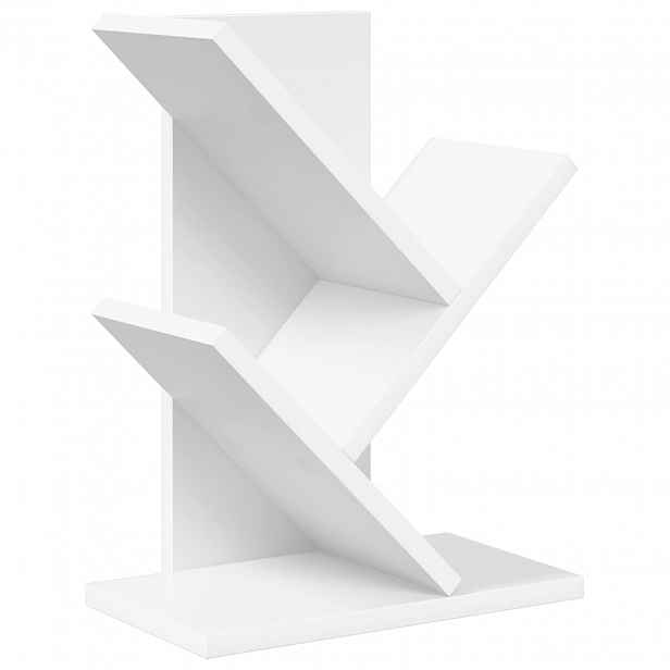 vidaXL Knihovna ve tvaru stromu 3-úrovňová 30 x 18 x 40 cm Bílá