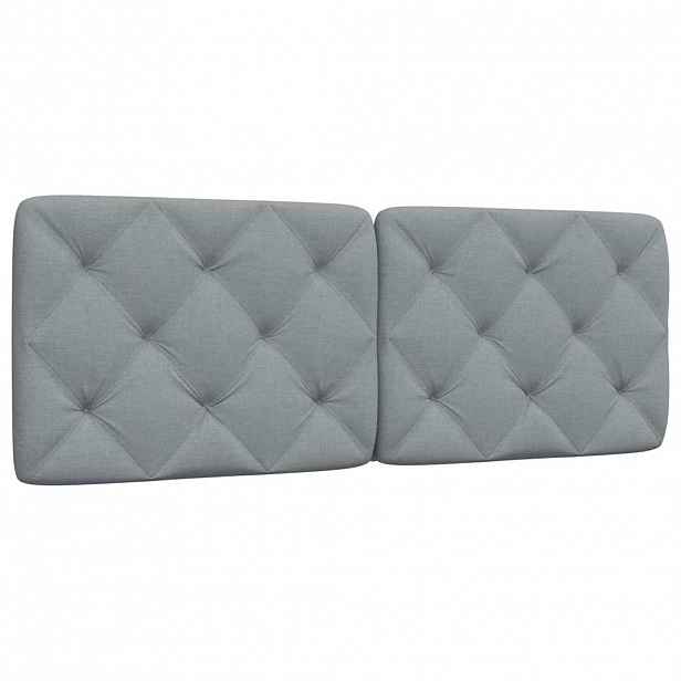 vidaXL Polštář na čelo postele světle šedý 140 cm textil