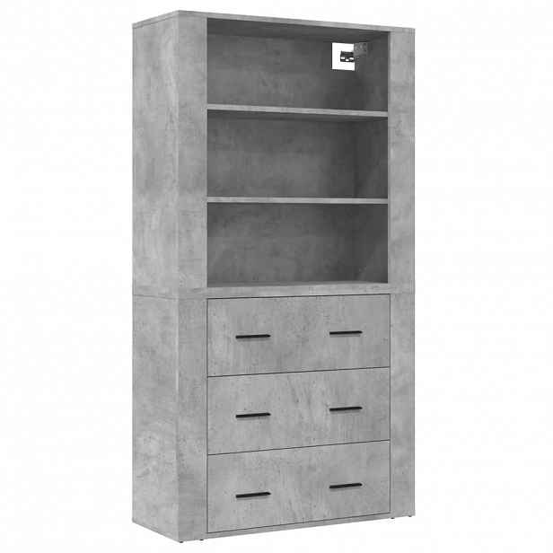 vidaXL Skříň highboard betonově šedá kompozitní dřevo