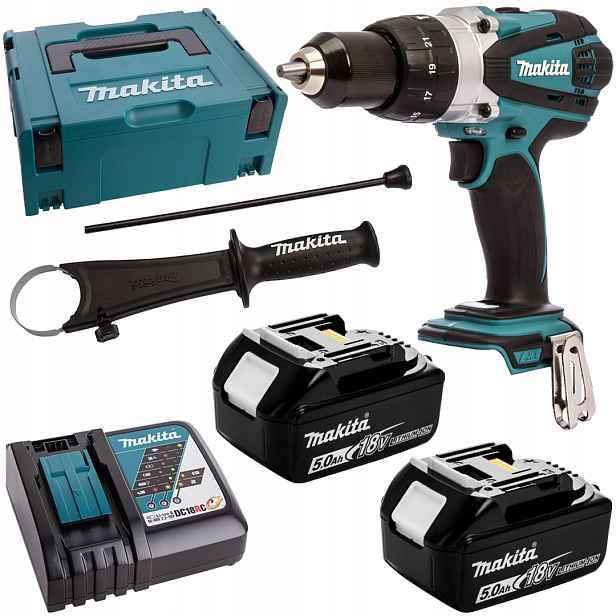 Aku Šroubovák 18V 91 Nm 2x5 Ah Makita DHP458RTJ