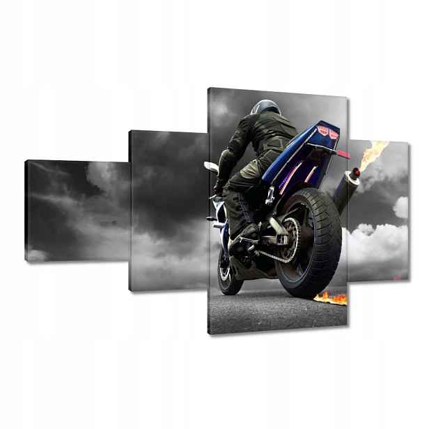 Obrazy 130x80 Modrý závodní motor