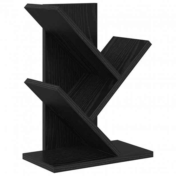 vidaXL Knihovna ve tvaru stromu 3-úrovňová 30 x 18 x 40 cm Černý dub