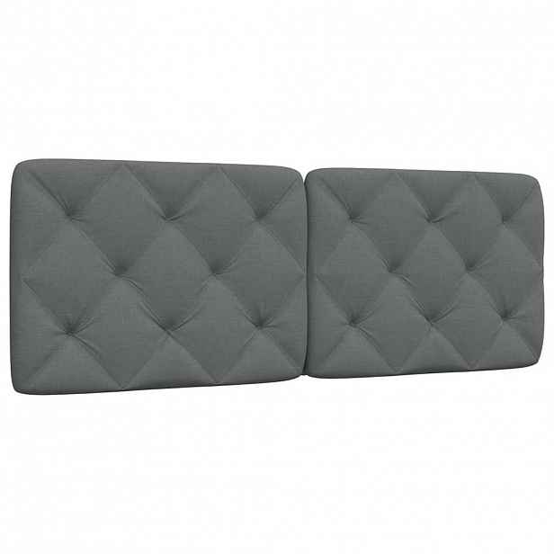 vidaXL Polštář na čelo postele tmavě šedý 140 cm textil