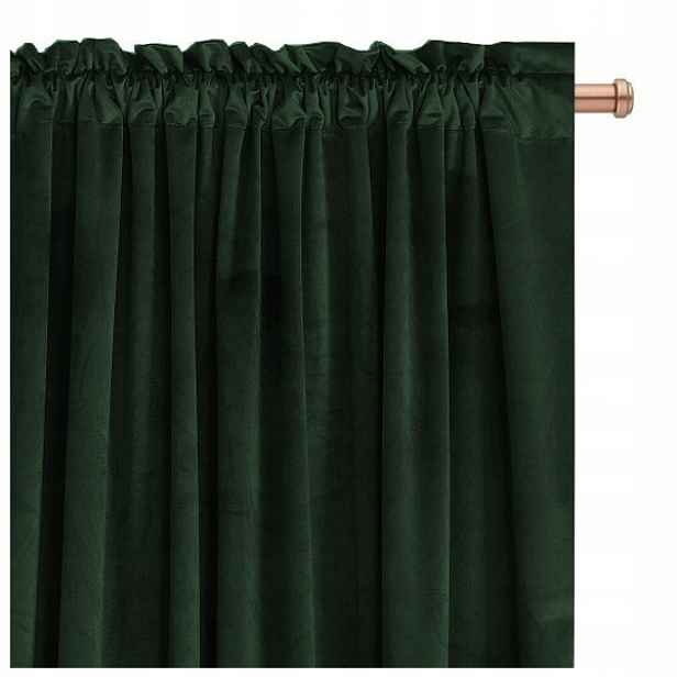 Závěs zatemňovací záclona Velur Imperial 140x250, zelená Na Pásce