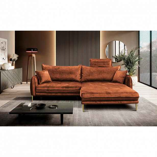 MID.YOU ROHOVÁ SEDAČKA, textil, rezavá