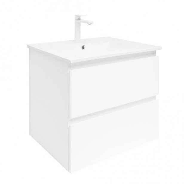 Koupelnová skříňka s krycí deskou SAT B-Way 1 59x50x45 cm bílá lesk BWAY260WU4B2