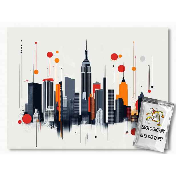 Fototapeta Flizelina Grafika Město Mrakodrapy Urban Modern 254x184 130g