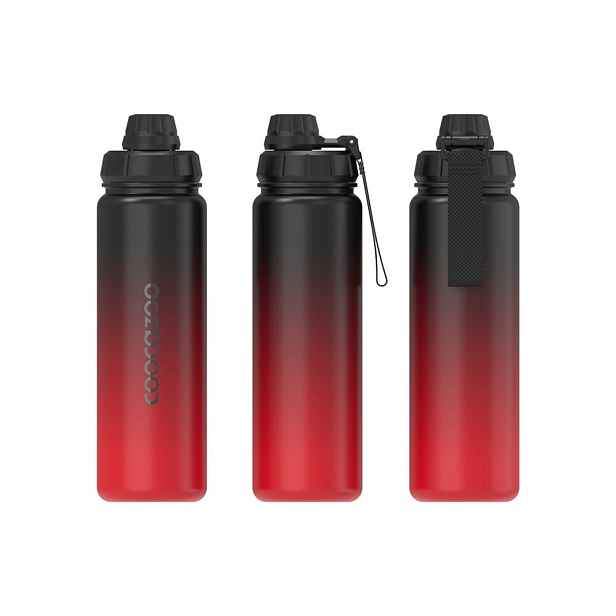 Izolovaná láhev na pití z nerezové oceli coocazoo 0,7 l, Gradient Red