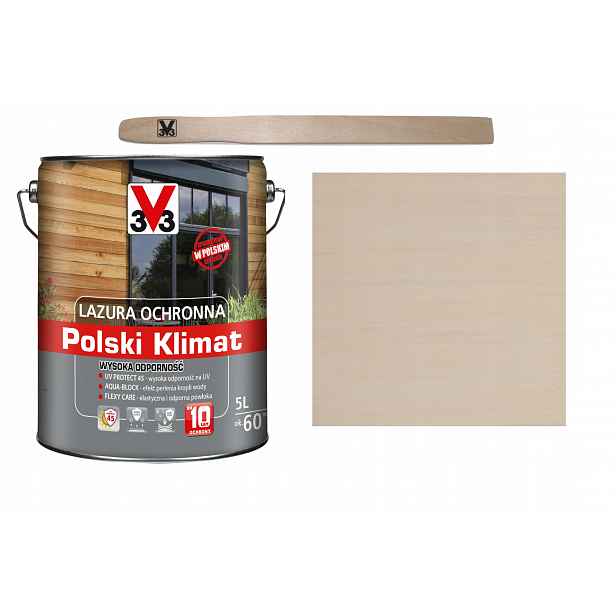 Lazura V33 Polský Klima 10 let Bílá Krémová 5L