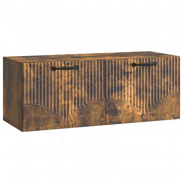 vidaXL Nástěnná TV skříň Nástěnný Kouřový dub 78,5 x 31 x 30 cm
