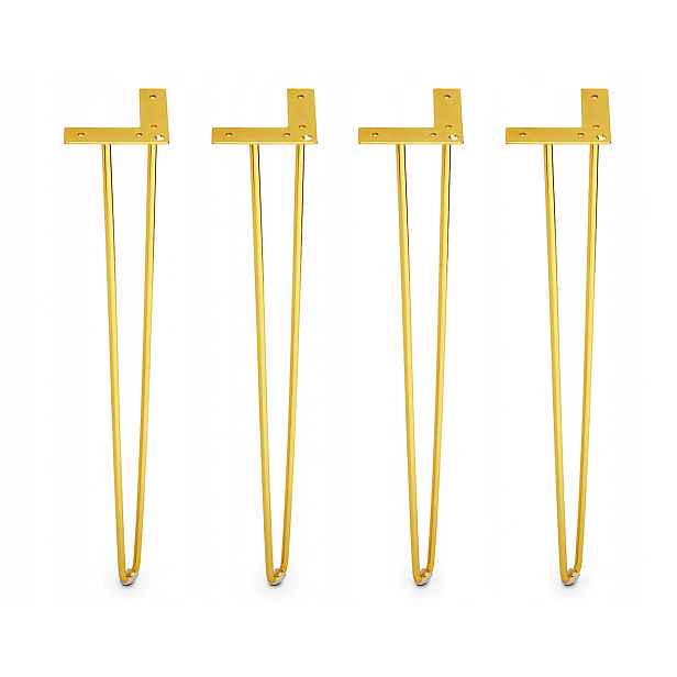 4x Nábytková noha Mavö 70 cm zlatá pro stůl, stůl, stůl a stolovou desku