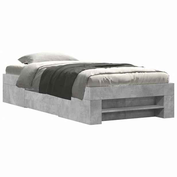 vidaXL Rám postele betonově šedý 75 x 190 cm kompozitní dřevo