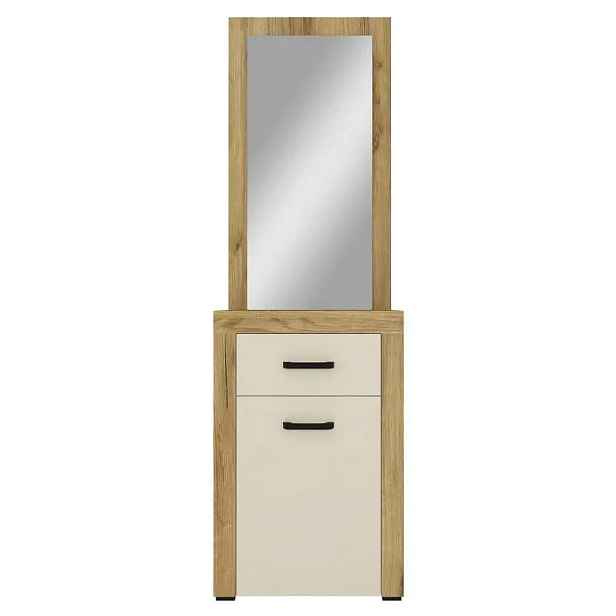 Casarredo Skříňka se zrcadlem DENVER dub kraft zlatý/vanilka