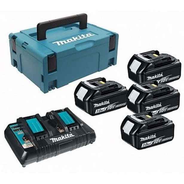 Makita - Sada 9A nabíječky a 4x aku 18 V LXT 3,0 Ah 197970-3