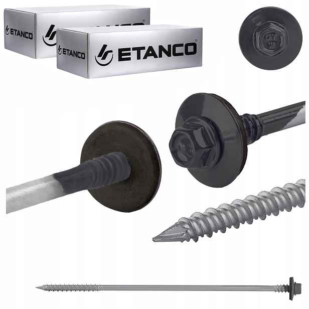 Šrouby do sendvičové desky 210 mm Ral 7016 200s pro dřevo betonu Etanco Gtrw