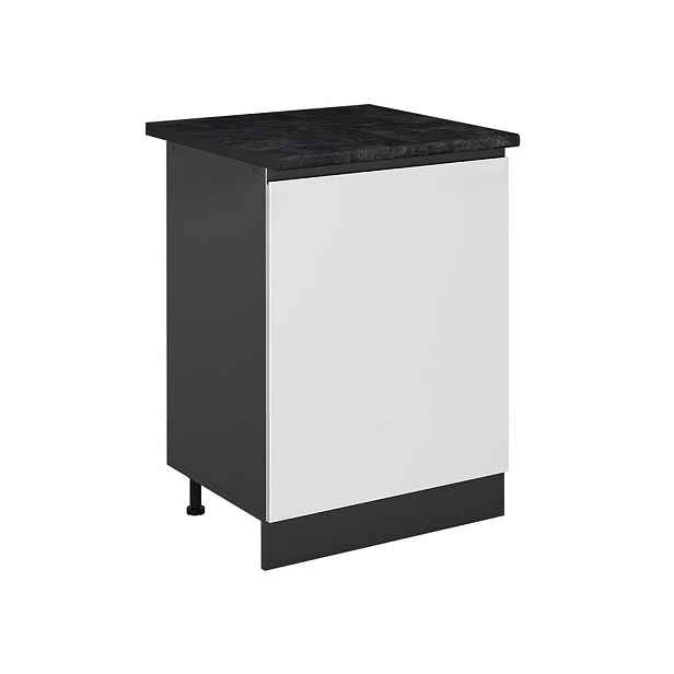 Vicco SPODNÍ SKŘÍŇKA KUCHYŇSKÉ LINKY R-Line, Bílá/Antracit, 60 cm s 1 dveřmi pracovná doska antracitová