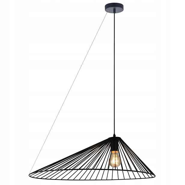 Moderní černá kovová závěsná lampa do jídelny obývacího pokoje a ložnice Polux