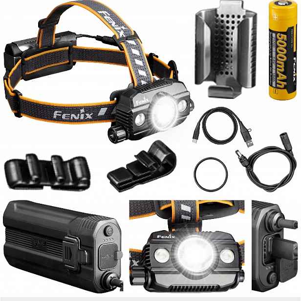 Čelovka Fenix HP30R V2.0 černá 3000 lm, dosah 270 metrů Sada