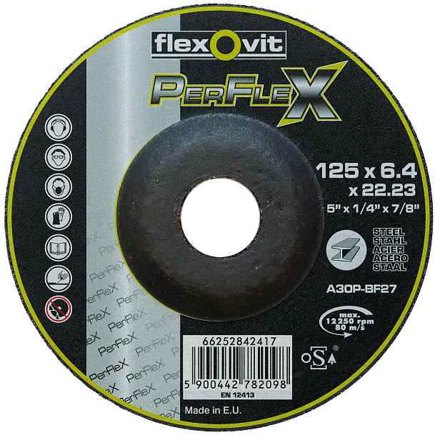 Kotouč brusný Flexovit PerFlex A30P-BF27 125×22,23 mm