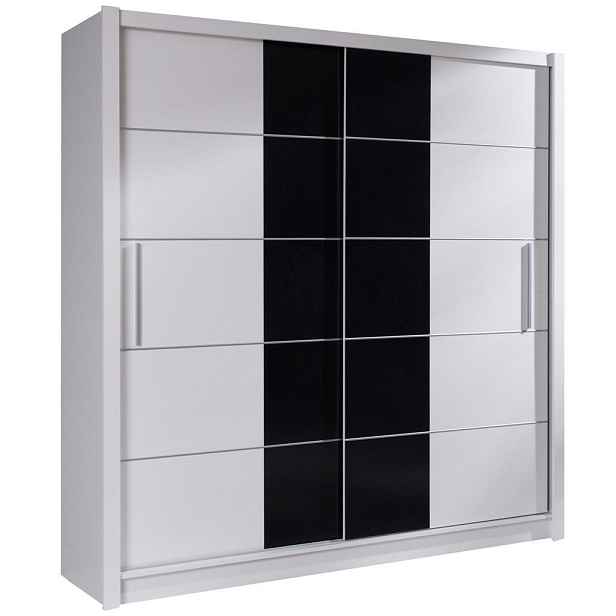 MASSENO ŠATNÍ SKŘÍŇ S POSUVNÝMI DVEŘMI HELDEN, 204,4/215/62,5 cm 2dveřová, bílá
