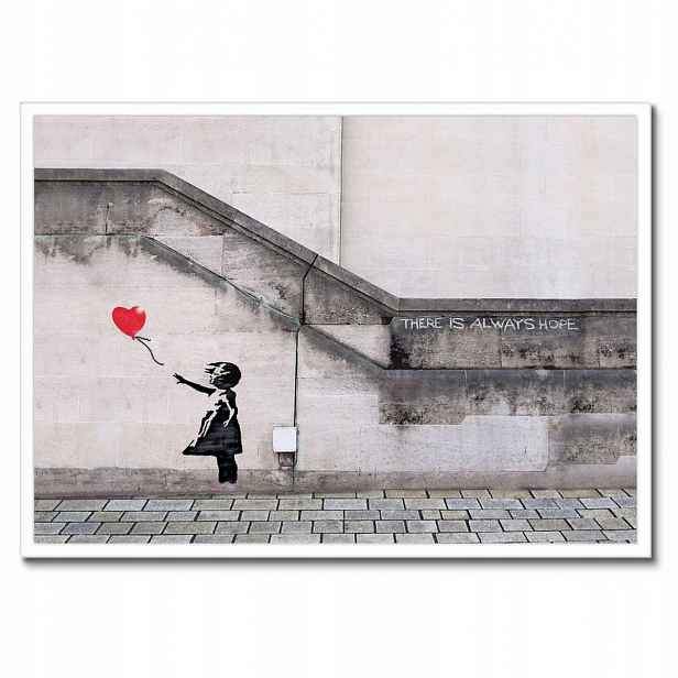 Plakáty v rámu 70x50 Banksy Dívka Balónek