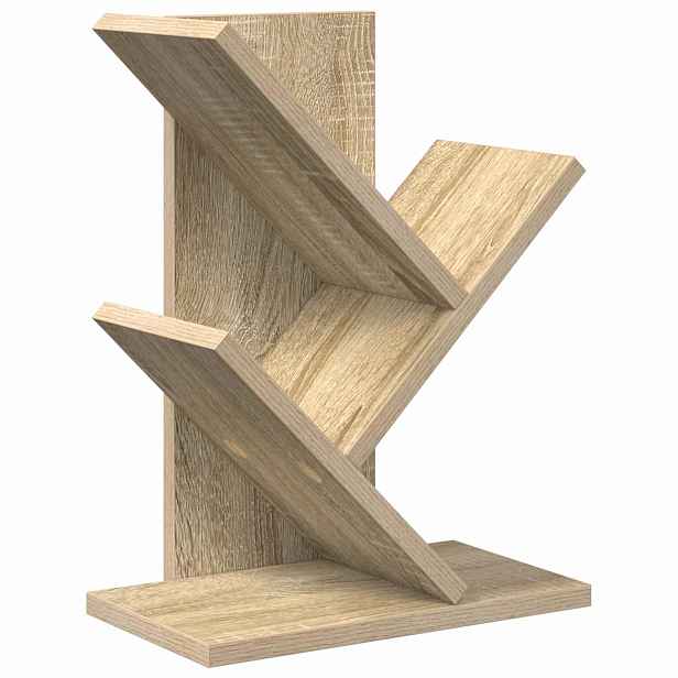 vidaXL Knihovna ve tvaru stromu 3-úrovňová 30 x 18 x 40 cm Dub sonoma