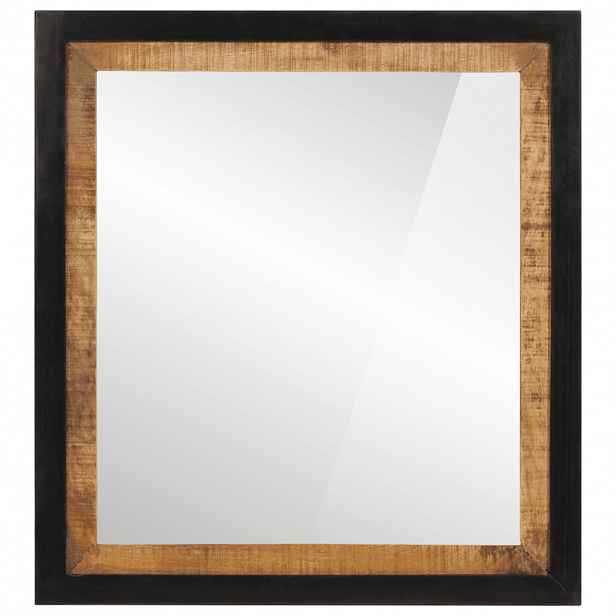 vidaXL Koupelnové zrcadlo 55 x 1 x 60 cm sklo a masivní mangovník