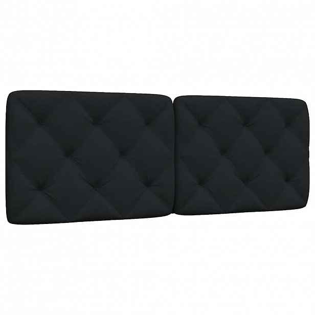 vidaXL Polštář na čelo postele černý 140 cm textil