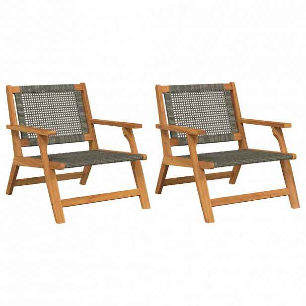 vidaXL Zahradní nábytek 2 pcs Šedá 67 x 78 x 73 cm