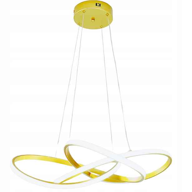 Závěsná Led lustrová lampa glamour zlatá Dálkový Ovladač do obývacího pokoje/ložnice