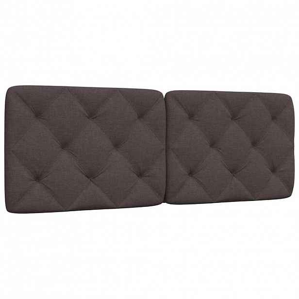 vidaXL Polštář na čelo postele tmavě hnědý 140 cm textil