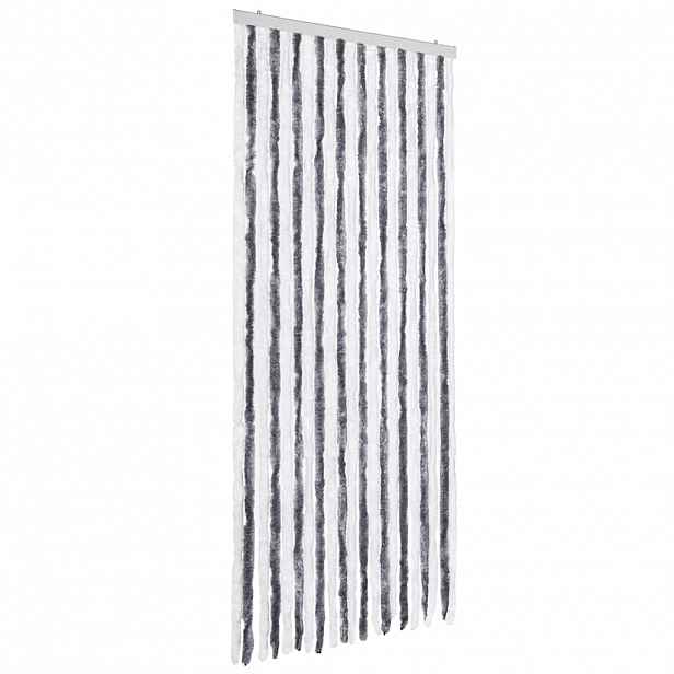 vidaXL Závěs proti hmyzu šedý a bílý 90 x 220 cm Chenille