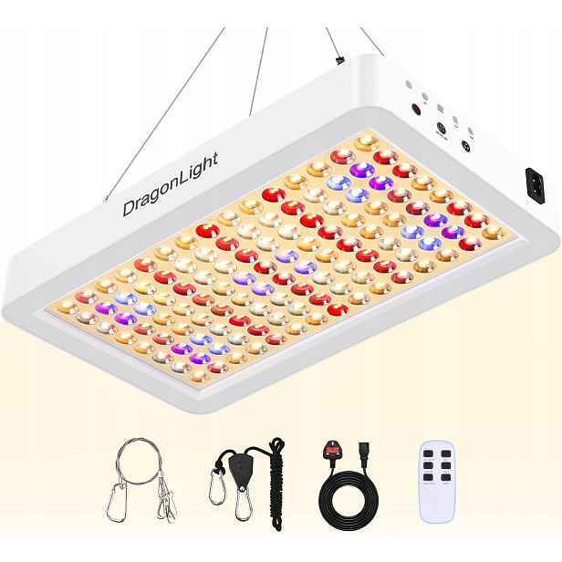 DragonLight Led pěstební lampy BW3000, dvojité čipy, spektrální, s časovačem