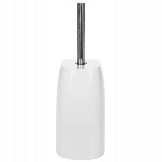 Spirella Wc štětka Pure, s plastovou nádobou, bílá, chrom