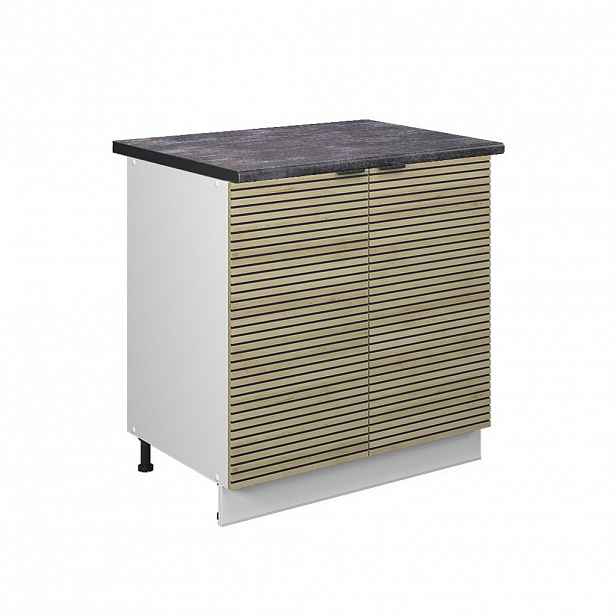Vicco SPODNÍ SKŘÍŇKA KUCHYŇSKÉ LINKY Fame-Line, Dubový panel/Bílá, 80 cm pracovná doska antracitová