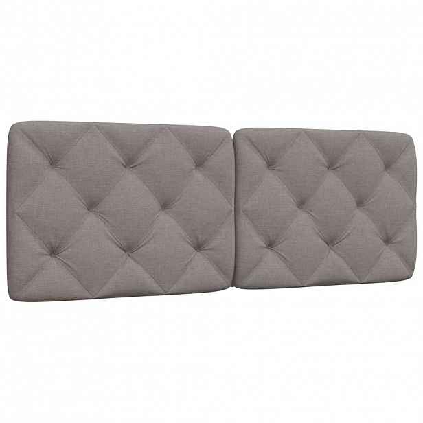 vidaXL Polštář na čelo postele taupe 140 cm textil