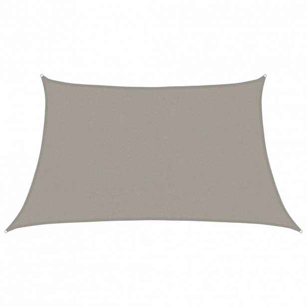 vidaXL Stínicí plachta 160 g/m² lichoběžník světle šedá 3/4 x 2 m HDPE