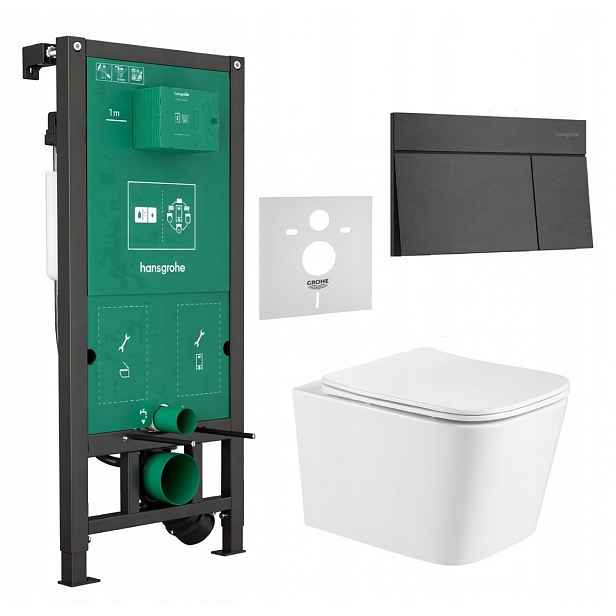 7v1 Wc Set Stelaz Hansgrohe iFrame Wc Mísa Imprese Tornado+tlačítko