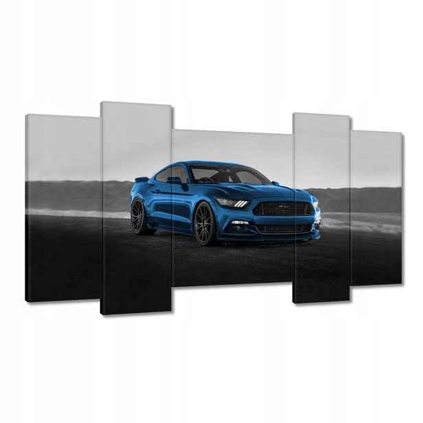 Obrazy 120x65 Modrý Ford Mustang