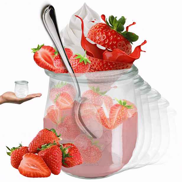 Sklenice Weck 220 ml sklenice ozdobné sklenice Tulip na dezerty pohárky 12 Ks