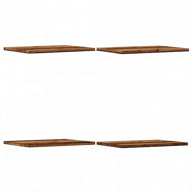 vidaXL Přídavné police 4 ks old wood 40 x 30 x 1,5 cm kompozitní dřevo
