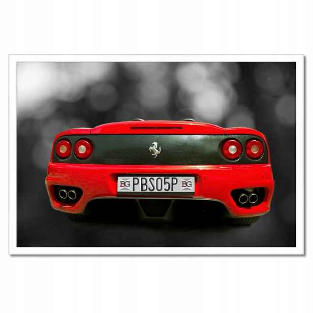 Plakáty v rámu 60x40 Červené Ferrari